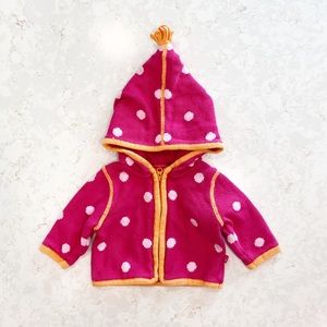 Gap Knit Polka Dot Zip Sweater